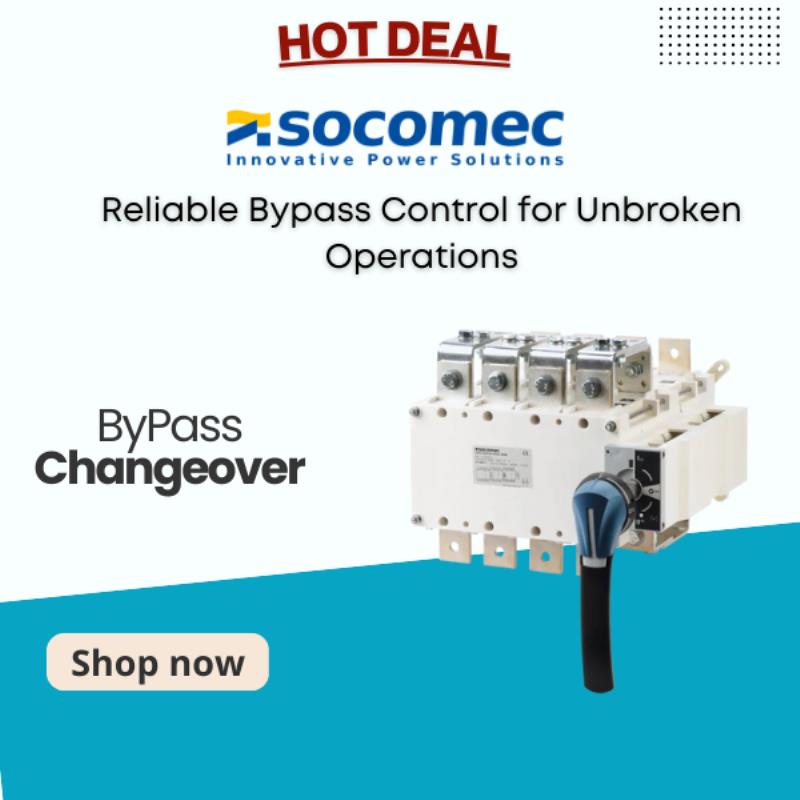 Socomec  4 pole (4p)  Bypass changeover switches from 125 to 1600 A