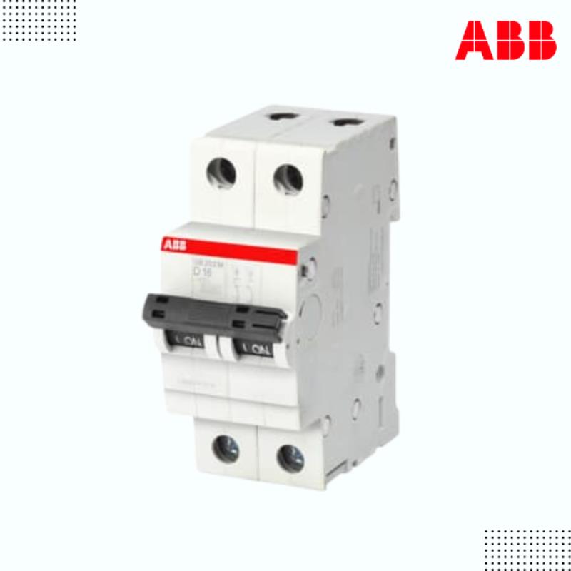 ABB SB200 Two Pole 2P D Curve High Performance MCB - 10 kA IP20
