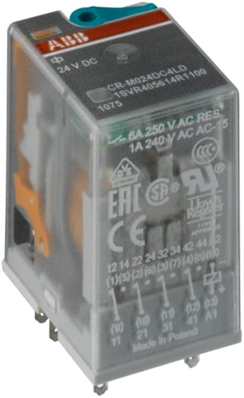 ABB Pluggable relays CR-M range with LED