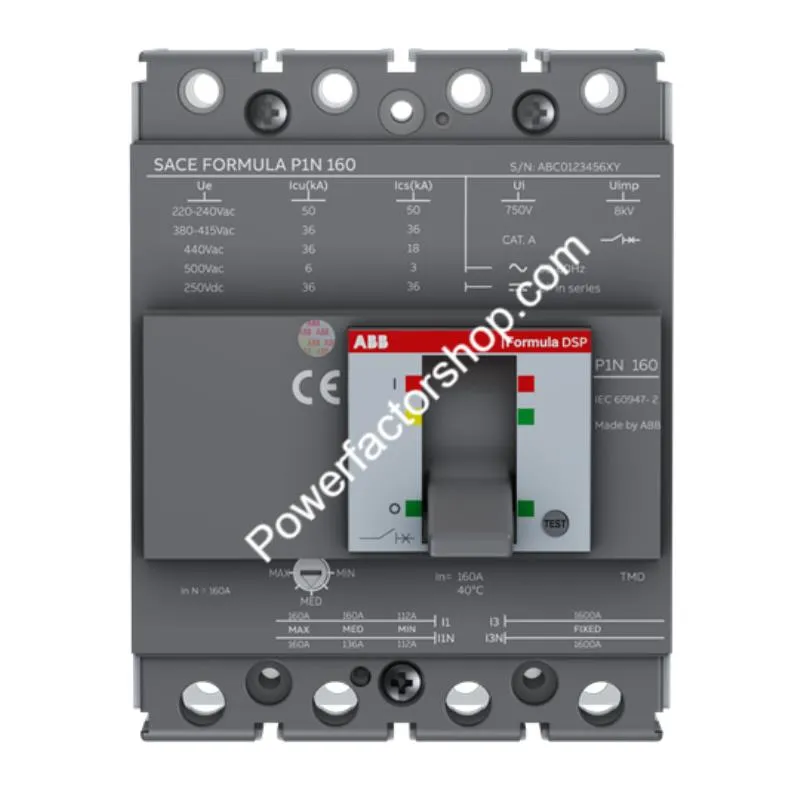 ABB 4pole (4p / fp) TM BASED MCCB P1B160 TMD FF ABB 4pole (4p / fp) TM BASED MCCB P1B160 TMD FF