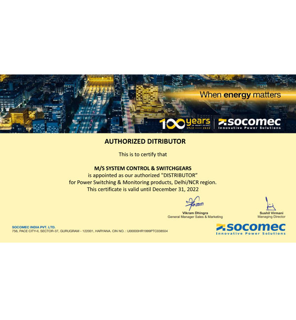 Socomec-certification